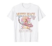 Mussel Beach Surf Club Vintage Bikini Bottom Scene Cartoon Camiseta
