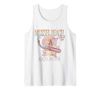 Mussel Beach Surf Club Vintage Bikini Bottom Scene Cartoon Camiseta sin Mangas