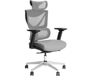 MUSSO V900 Classic Silla de Malla con Soporte Lumbar, Gris Oscuro | Soporte lumbar de 3 niveles; malla transpirable; reposabrazos y reposacabezas 4D; respaldo alto