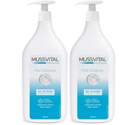MUSSVITAL Dermactive Gel De Baño Para Pieles Atópicas, Blanco, Sin Fragancia Específica, 750 Mililitro (Paquete de 2)