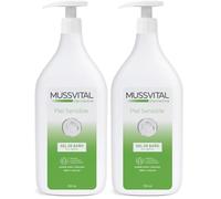 Mussvital Dermactive, Gel de baño para Pieles Sensibles, 750 ml (Paquete de 2)