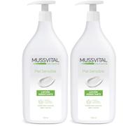 Mussvital Dermactive, Loción Hidratante, Piel Sensible, 24 Horas, 750 ml (Paquete de 2)
