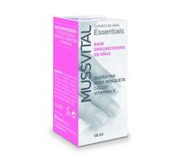 MUSSVITAL Essentials Base Endurecedor de Uñas, 14 ml, Queratina, Rosa Mosqueta, Calcio, Vitamina E, Proporciona una Resistencia Adicional Contra Posibles Roturas de Golpes