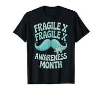 Mustache Groovy Fragile X Syndrome Awareness Men Camiseta