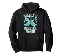 Mustache Groovy Fragile X Syndrome Awareness Men Sudadera con Capucha