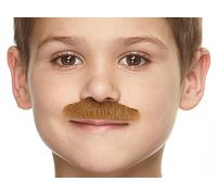 Mustaches Autoadhesivo, novedoso, pequeño bigote falso de policía, color castaño