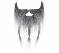 Mustaches Gote y barba falsa de capitán de mar para niños, novedad, vello facial falso, accesorio de disfraz para niños, color sal y pimienta