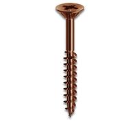 Mustad 1205400 Tornillos Panel-Vit" parcialmente roscada bronce cabeza plana, 4,5 x 45 mm, 500 unidades