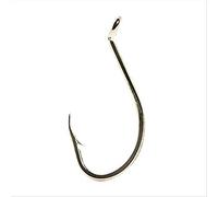 Mustad Classic Extra Strong Reversed Point Forged Turned Up Eye Octopus/Beak Hook (Pack of 100), Nickel, 8/0