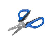 Mustad Tijeras de pesca de 6,5 pulgadas, acero inoxidable, multifunción, mango antideslizante, color plateado