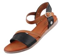 MUSTANG 1424-802, Sandalias Planas Mujer, Black, 38 EU