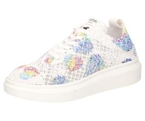 MUSTANG 1468-301, Zapatos con Cordones Mujer, Blanco/Azul, 41 EU