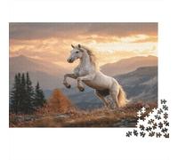 Mustang Blanco Rompecabezas Rompecabezas Juego De Habilidad para Toda La Familia 1000pcs (75x50cm)