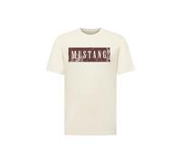 MUSTANG Camiseta 'Austin' beige claro / marrón oscuro M EUR