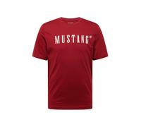 Mustang Camiseta para Hombre Austin - Regular Fit S-3XL Blanco Negro Gun Beige Rojo Gris Algodón, Syrah 7187, L