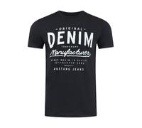 Mustang Camiseta hombre Básico Estampado Cuello Redondo Manga Corta 100% Algodón