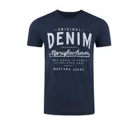 Mustang Camiseta hombre Básico Estampado Cuello Redondo Manga Corta 100% Algodón