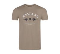 Mustang Camiseta Hombre Cuello Redondo Manga Corta Logo Print Verano Algodón Neu