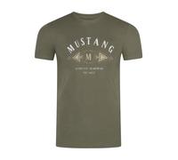 Mustang Camiseta Hombre Cuello Redondo Manga Corta Logo Print Verano Algodón Neu