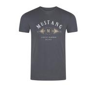Mustang Camiseta Hombre Cuello Redondo Manga Corta Logo Print Verano Algodón Neu