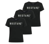 MUSTANG Camiseta negro / blanco L negro / blanco
