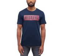 Mustang Camiseta para Hombre Austin - Regular Fit S-3XL Blanco Negro Algodón, Carbon 4135, S