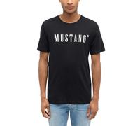 Mustang Camiseta para Hombre Austin - Regular Fit S-3XL Blanco Negro Gun Beige Rojo Gris Algodón, Negro 4142, XL