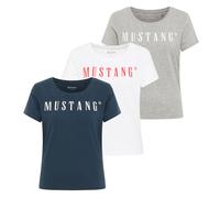MUSTANG Camisetas Para Dama Pack De 3 - Alma, Algodón, Cuello Redondo, Logo