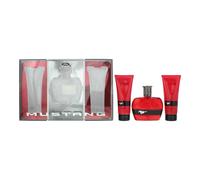 Mustang juego de regalo rojo de 3 piezas: eau de toilette 100 ml, bál