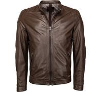 Mustang Max, chaqueta de cuero L male Marrón Oscuro