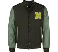 Mustang Milled, chaqueta de cuero/textil XXL male Negro/Oliva