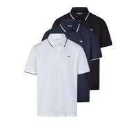 MUSTANG Polo de manga corta para hombre, paquete de 3 unidades, corte regular, camiseta de verano, básica, algodón, monocolor, azul, verde, negro, blanco, S, M, L, XL, XXL, 3XL, 4XL, 5XL, 6XL
