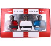 MUSTANG Por Ford para Hombre Set: Eau de Toilette x3 (1.0 + 1.0 + 29.6ml) Nuevo
