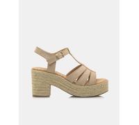 MTNG Sandalias de tacón Mujer Sandalias de tacón Courtney 51820 Mujer | Sandalias de tacón Casual | Cierre con Hebilla | 56913 | Beige