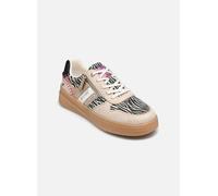 MUSTANG Zapatillas Deportivas con Cremallera Lateral para Mujer, Color Negro y Beige