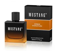 Mustang Signature for him Perfume para hombre, 50 ml, perfume oriental aromático para hombre, perfume para todas las edades, elegante, místico y exótico con canela, jengibre, madera de cachemira