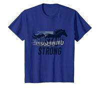 Mustang Strong School Spirit Poderoso Orgullo de sement Camiseta, Niños, Azul Real, 10 años