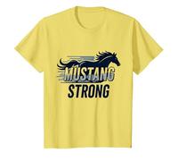 Mustang Strong School Spirit Poderoso Orgullo de sement Camiseta, Niños, Limón, 3 años