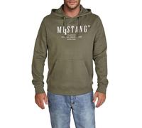 Mustang Sudadera Hombre Bennet Calcomanía Bandera Regular Fit Capucha Print 100%