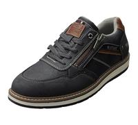 MUSTANG Tenis casuales con cremallera lateral para hombre, color azul marino, Navy, 7.5 UK