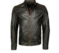 Mustang Whyte, chaqueta de cuero S male Marrón Oscuro