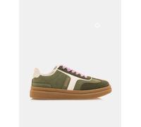 Mustang Zapatillas Cumbia de mujer estilo bamba con logotipo. Verde militar 37