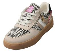 MUSTANG Zapatillas Deportivas con Cremallera Lateral para Mujer, Color Negro y Beige