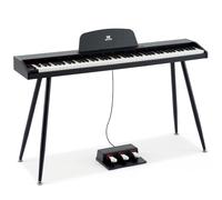 MUSTAR Piano Digital de 88 teclas para principiantes, teclado piano tamaño completo con 3 pedales, piano eléctrico portátil, piano digital para el hogar con MIDI-USB y soporte, negro
