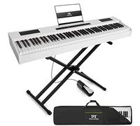 MUSTAR Piano digital de 88 teclas, teclado ponderado de acción de martillo, MDP-1300 con soporte, teclado de piano eléctrico de tamaño completo para principiantes, funda portátil, pedal de
