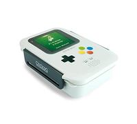 Mustard - Fiambrera hermética en forma de consola gameboy con 3 compartimentos, bento box de almuerzo, color gris
