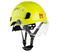 Mustbau Casco de Seguridad, Casco EN397 con Bandas Absorbentes y Visera, 53 a 63cm Diadema Ajustable, Material ABS Resistente para Hombres Mujeres - Verde