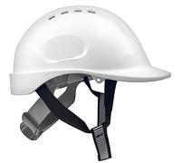Mustbau Casco Seguridad EN397, Casco Obra Construcción con Correa de 6 Puntos, Diadema Ajustable de 52 a 66cm Casco Transpirable para Hombres, Mujeres - Blanco