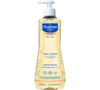 Mustela Aceite de Baño Limpiador Perséose de Aguacate BIO, Cuerpo y Maquillaje, Bebé y Toda la Familia - No quema los ojos, Específico para Pieles Secas, 98% Ingredientes de Origen Natural (500ml)