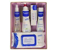 Mustela Bébé - Canastilla Rosa (Agua de colonia + Hydra Bébé + Vitamin barrier cream + Dermo Nettoyant + Toallitas)